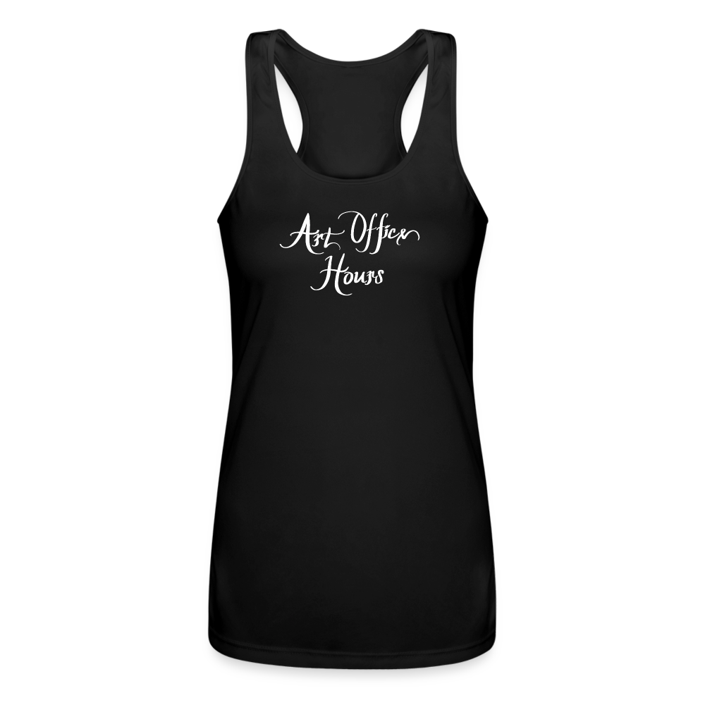 Art Office Hours - Women’s Performance Racerback Tank Top - black