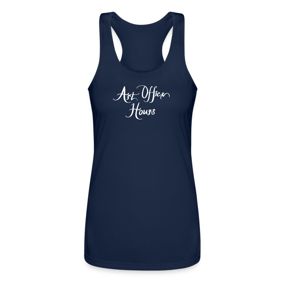 Art Office Hours - Women’s Performance Racerback Tank Top - navy